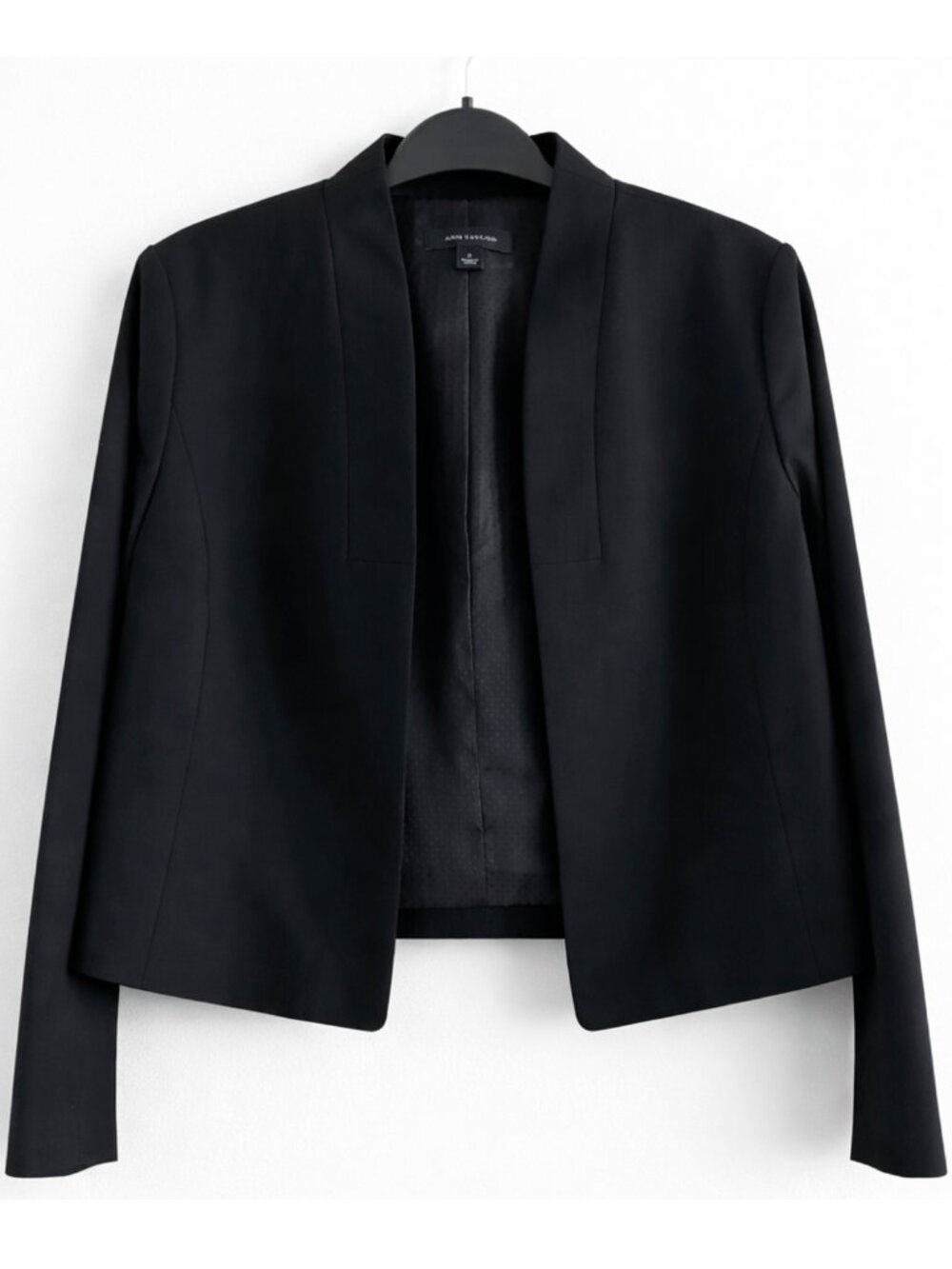 NWOT Ann Taylor Open Front Classic Black Blazer Size 2